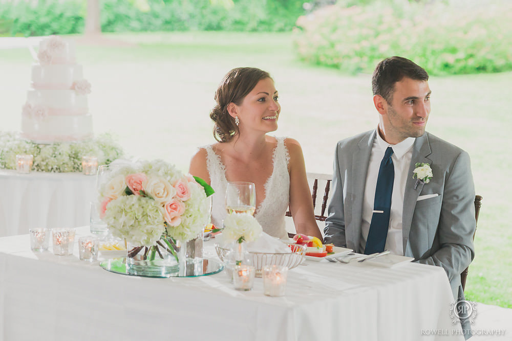 muskoka wedding photography reception speeches