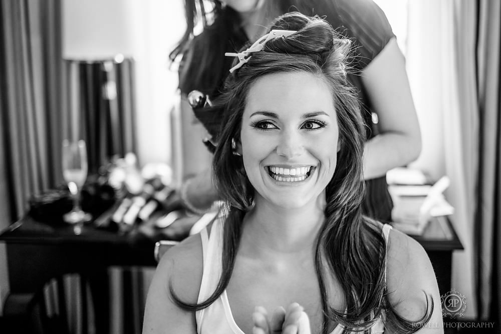 bride getting ready for royal york wedding