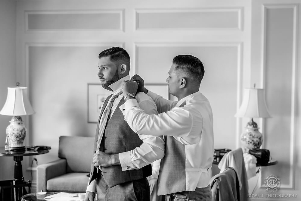 groomsmen getting ready fairmont royal york