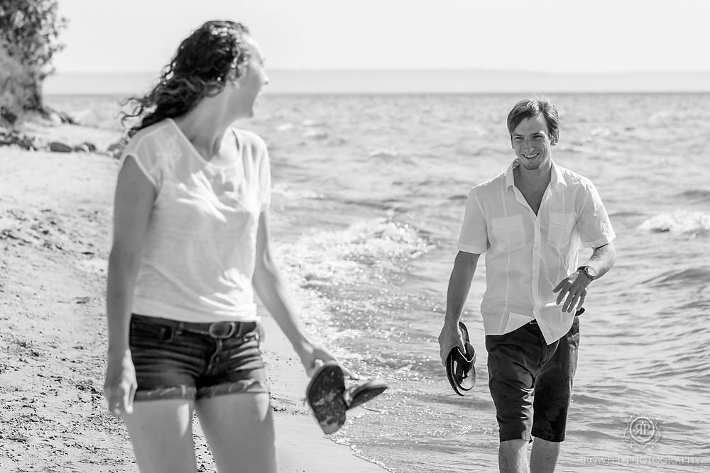 candid wasaga beach engagement