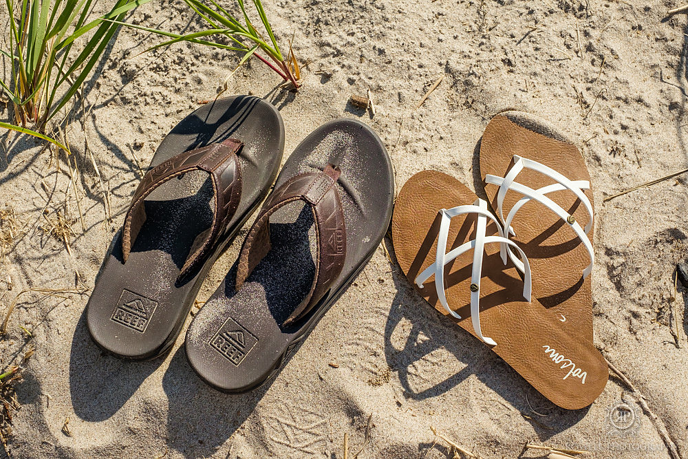 sandles on the beach