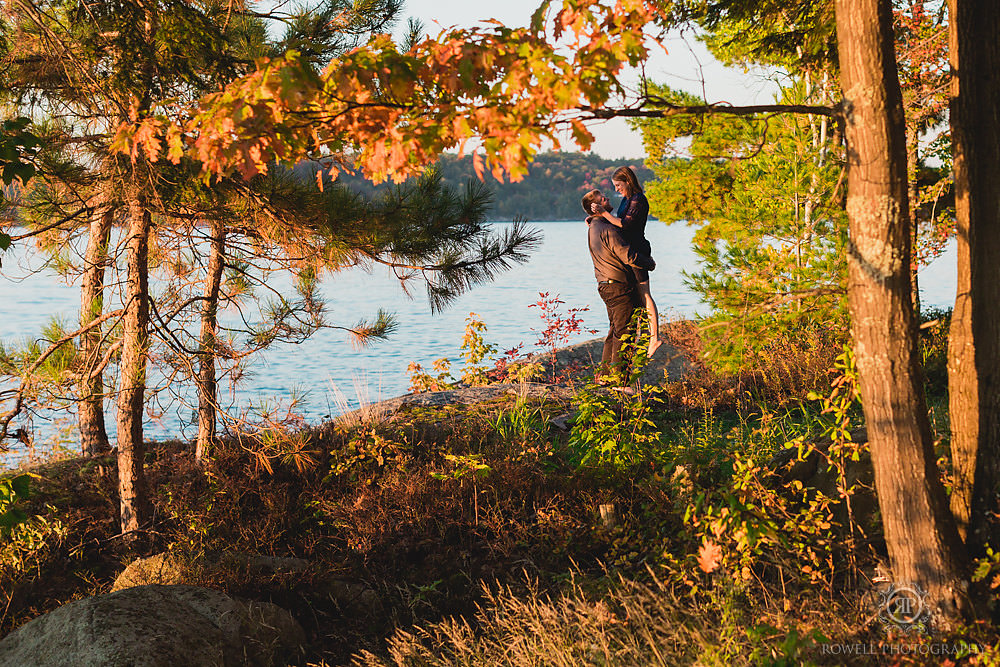 autum engagement in muskoka canada