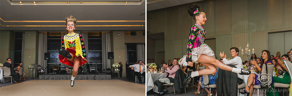 irish dancers perform at wedding