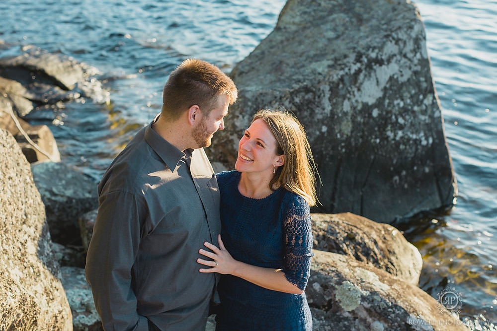 muskoka engagement on the lake