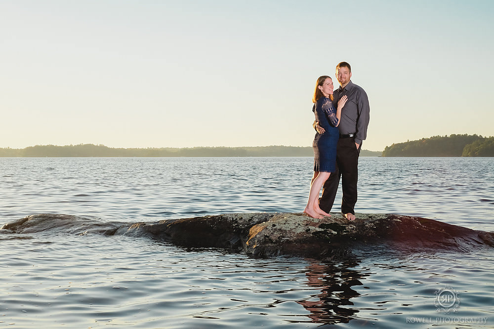 muskoka lake engagement session