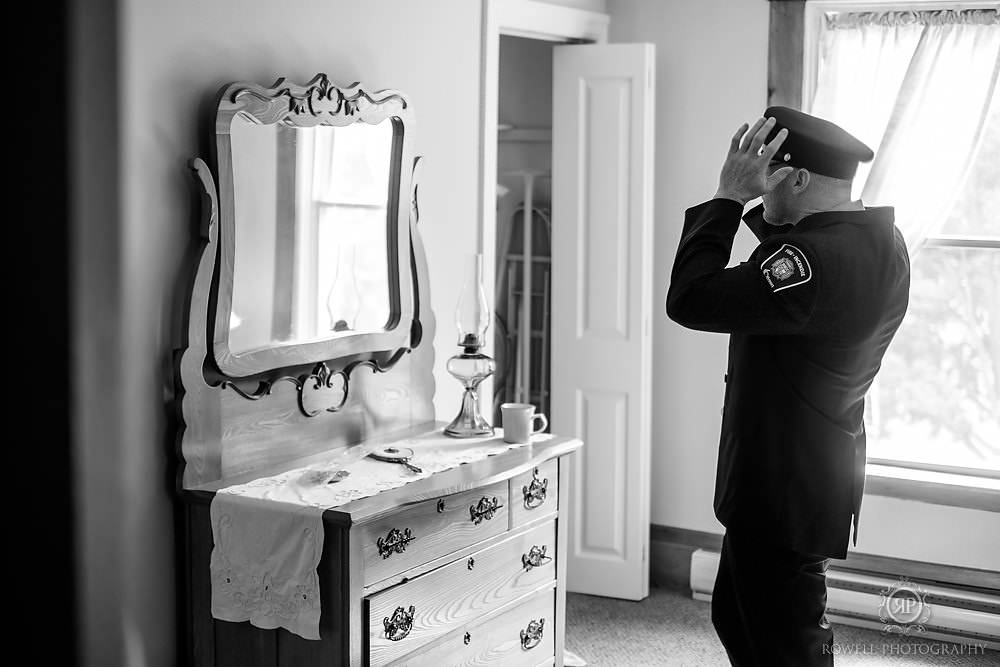 groom getting ready for wedding canada