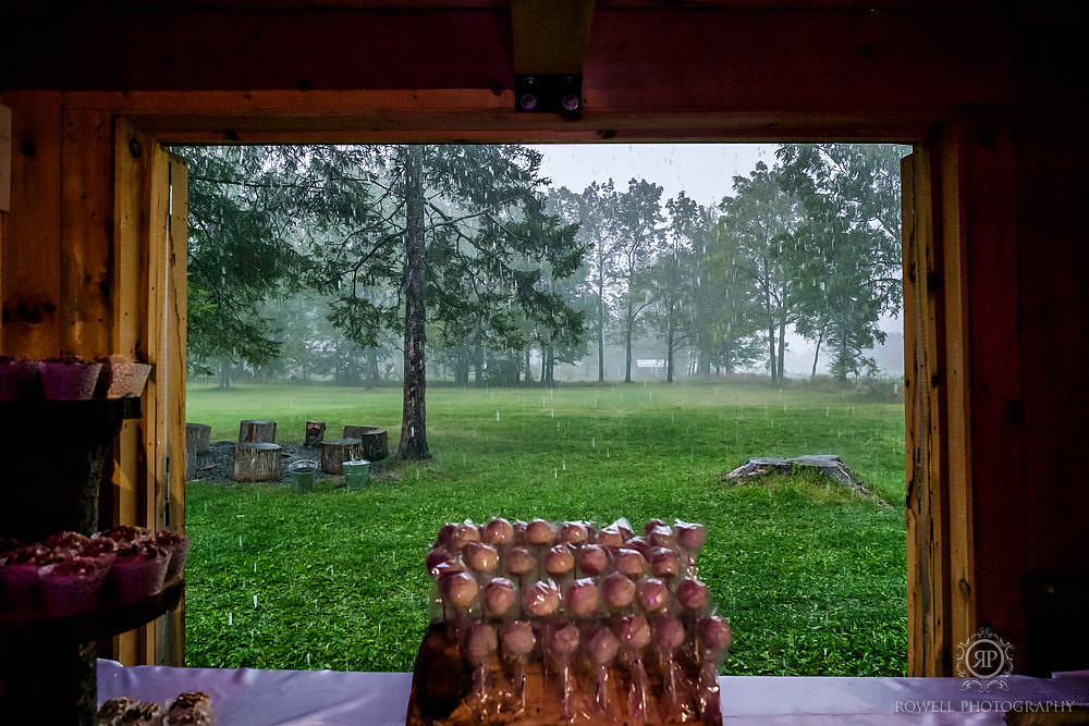 rainy wedding day