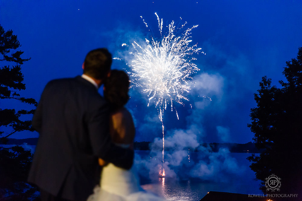 Muskoka Wedding Windermere House fireworks photos4