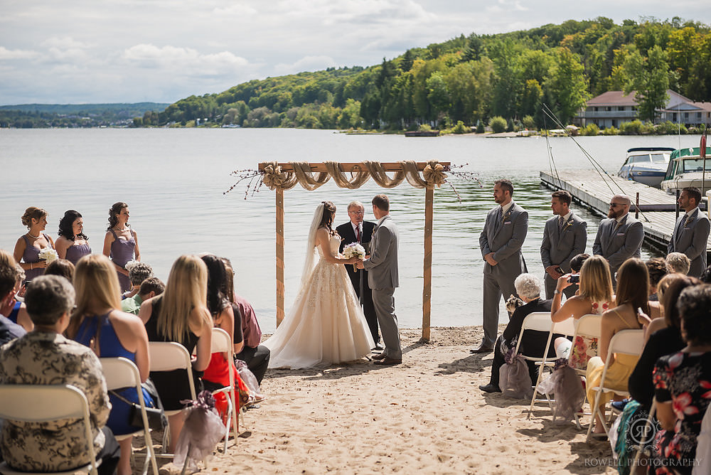 gorgeous beach wedding ontario cottage canada