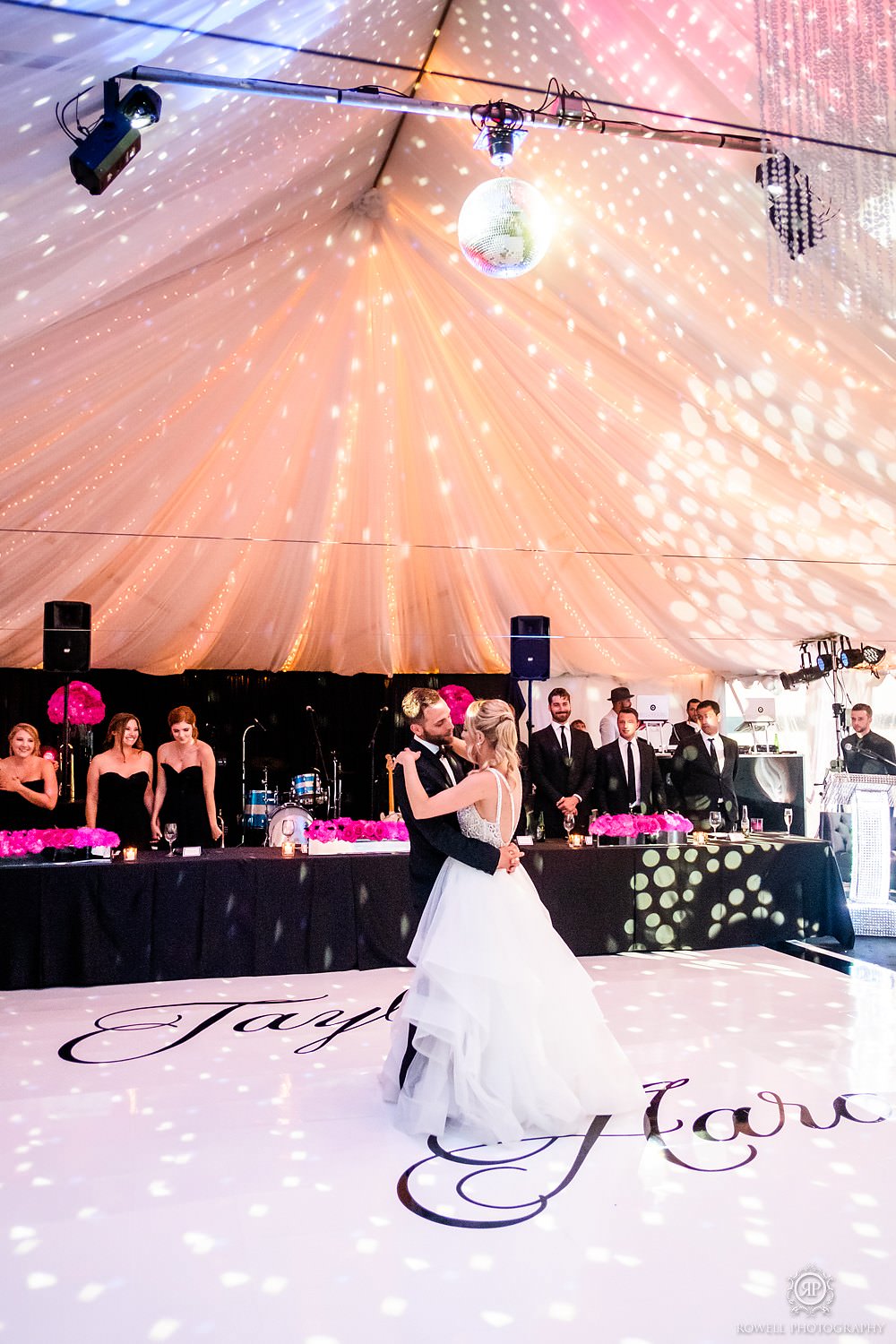 a romantic backyard wedding first dance