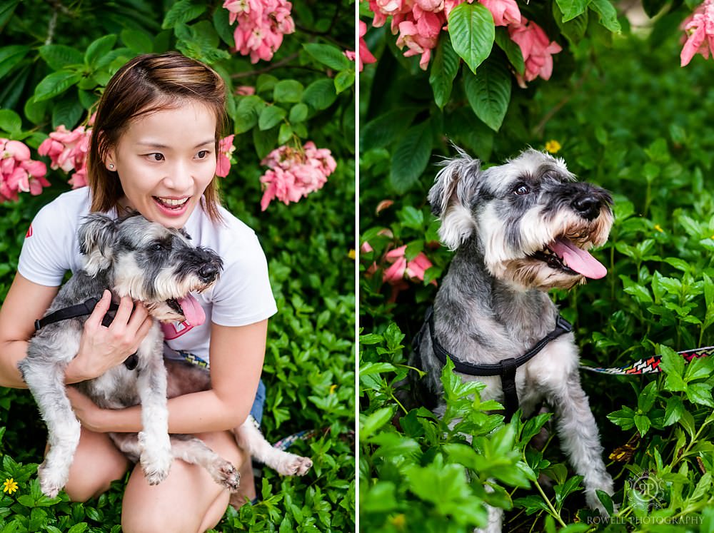 cheryl & max in the flowers at sentosa island singapore